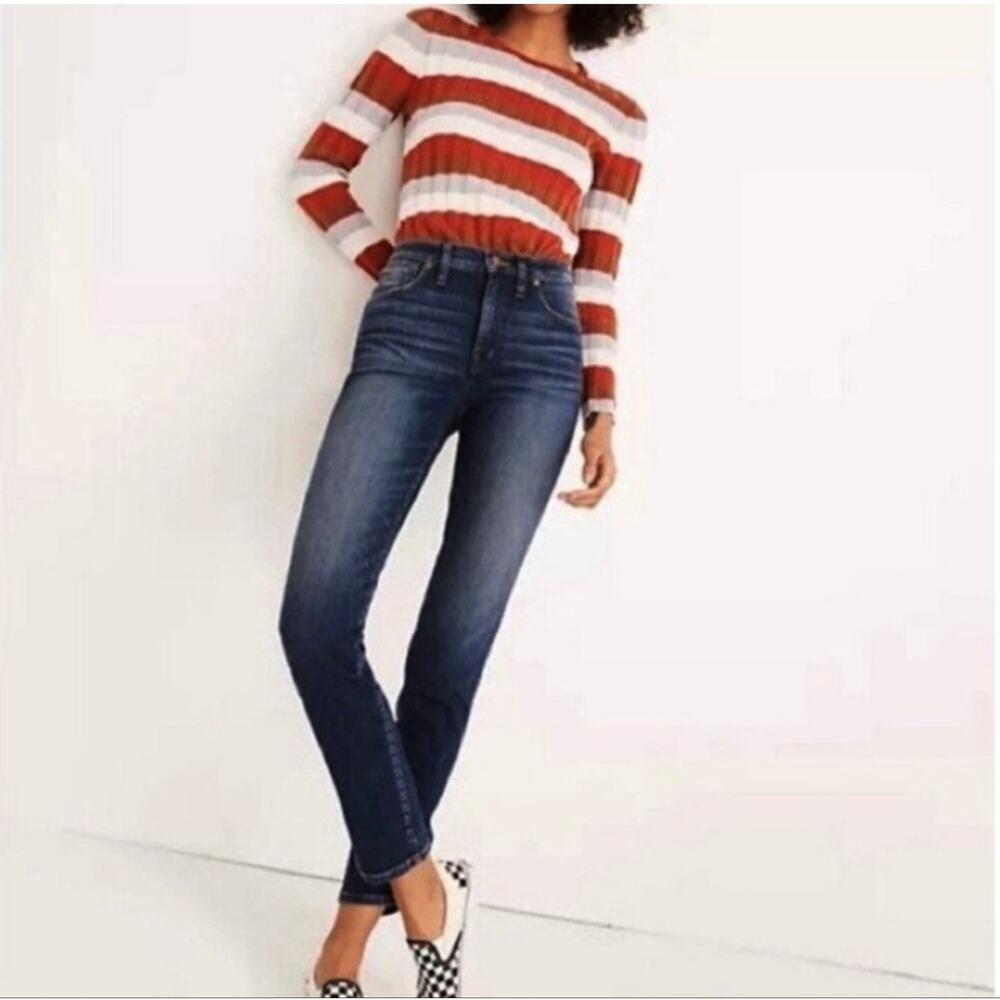 Madewell Alley Straight Jeans Medium Dark Wash Womens Size 26 *EUC